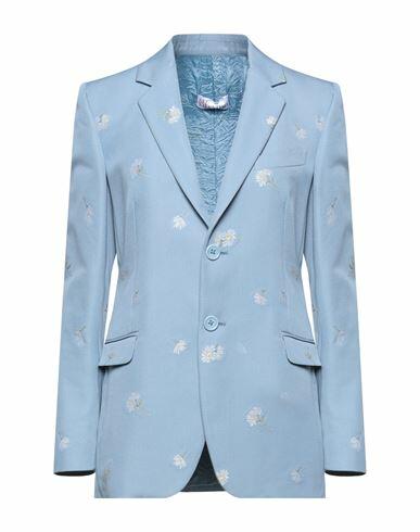 Red Valentino Woman Blazer Pastel blue Cotton Cover