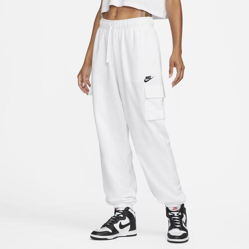 Nike NSW Club Fleece MR Cargo Pants - Womens White/Black Cover