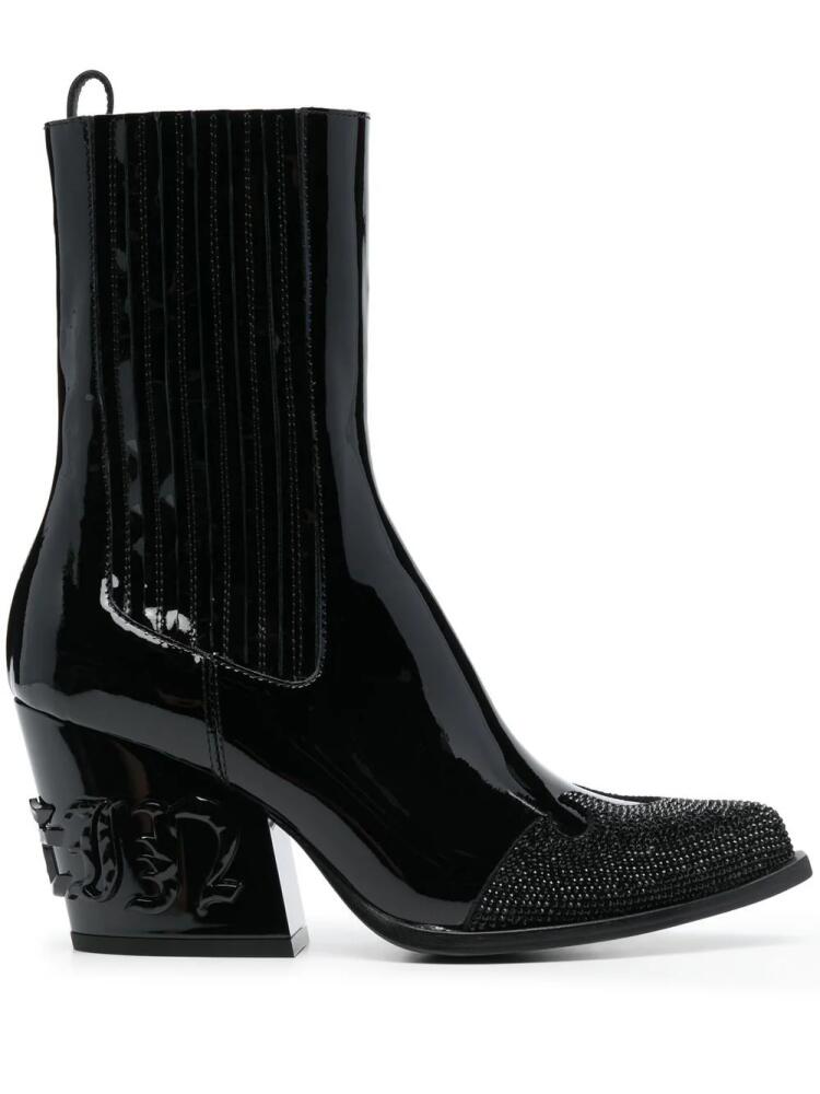 Philipp Plein crystal-embellished boots - Black Cover