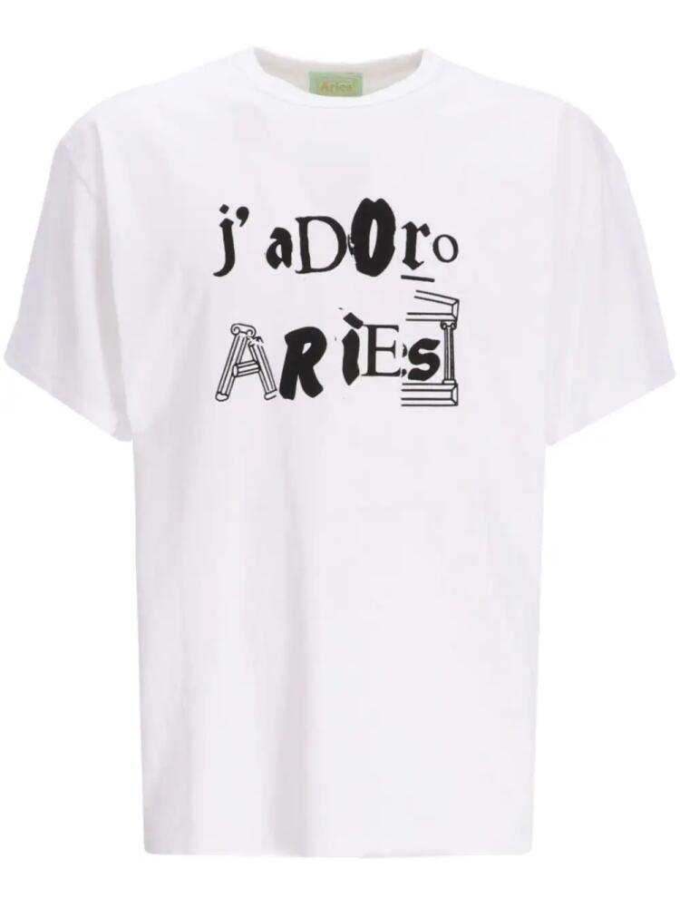 Aries J'Adoro Aries Ransom T-shirt - White Cover