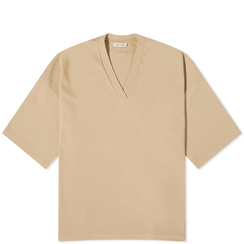 Fear of God Men's 8th Milano V-Neck T-Shirt in Dune Cover