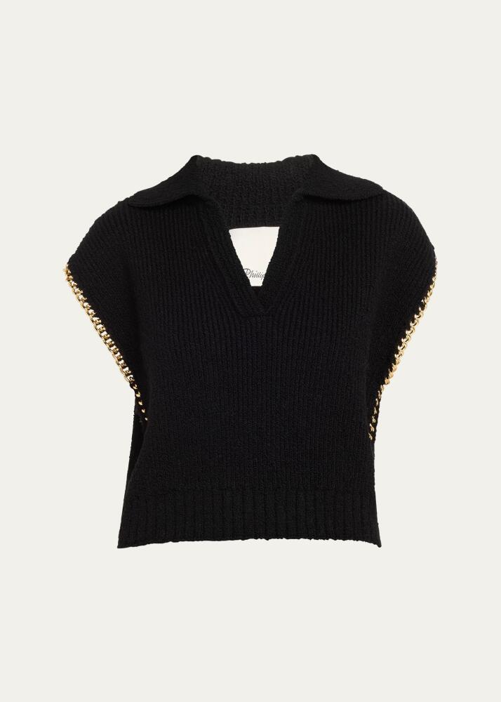 3.1 Phillip Lim Cropped Chain Polo Top Cover