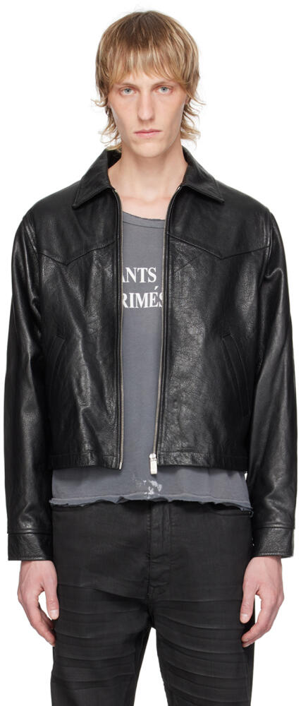 Enfants Riches Déprimés Black Signature Western Leather Jacket Cover