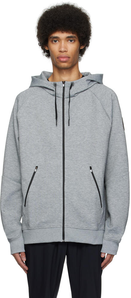 On Gray Zipped Hoodie Cover