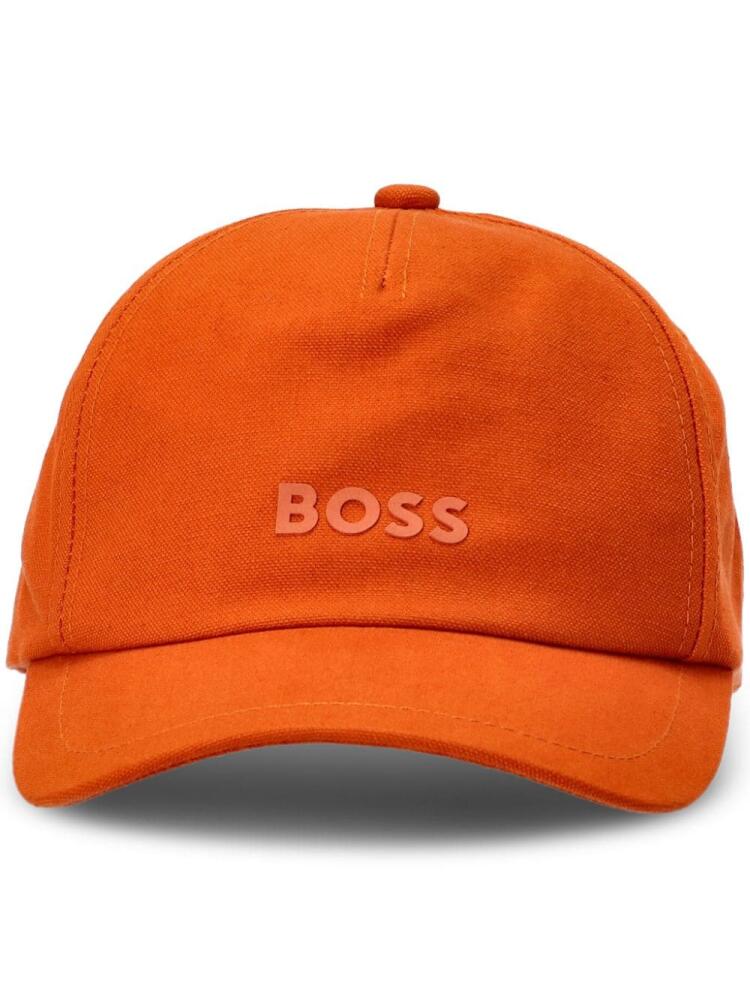 BOSS logo-print cotton cap - Orange Cover