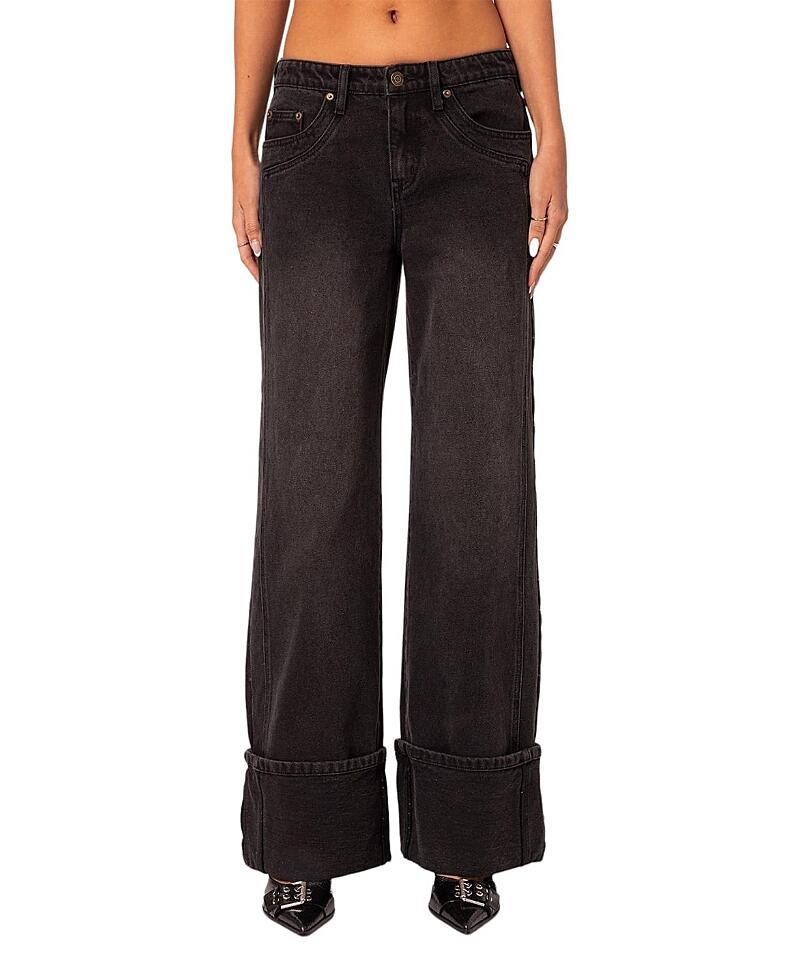 Edikted Vesper Cuffed Low Rise Jeans Cover