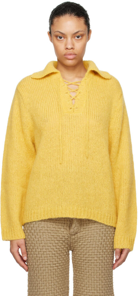 Bode Yellow Alpine Sweater Cover