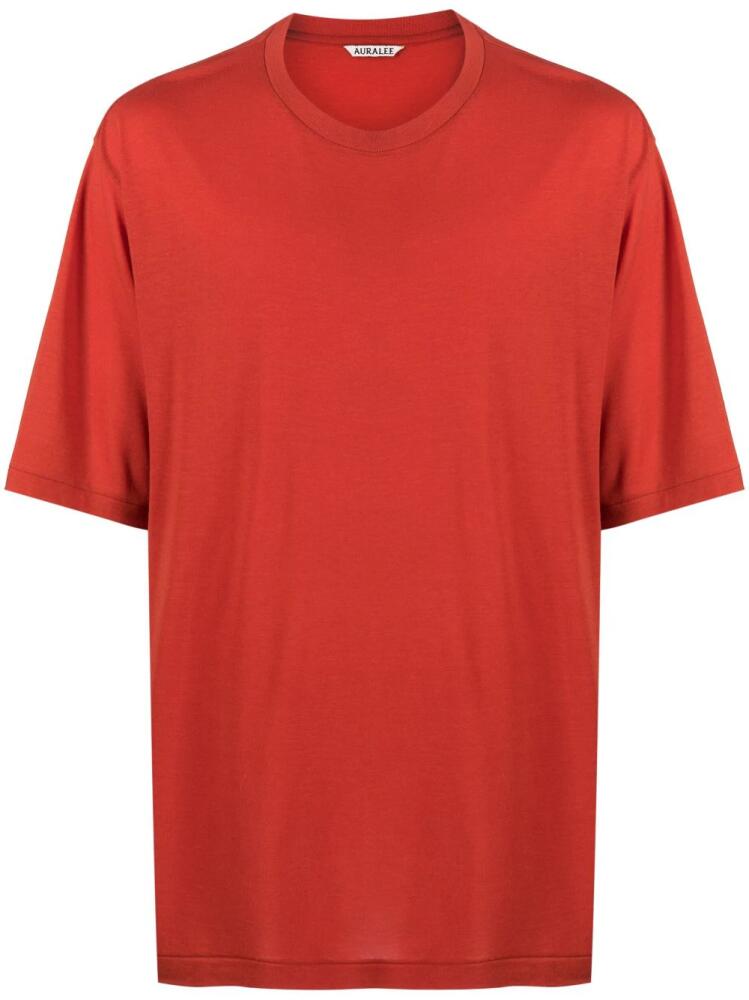 Auralee short-sleeve wool T-shirt - Red Cover