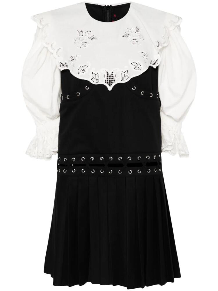 Chopova Lowena lace-up cotton minidress - White Cover