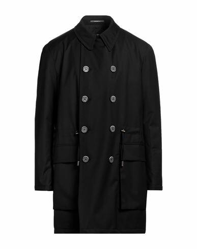 Havana & Co. Man Overcoat & Trench Coat Black Polyester, Viscose, Elastane Cover