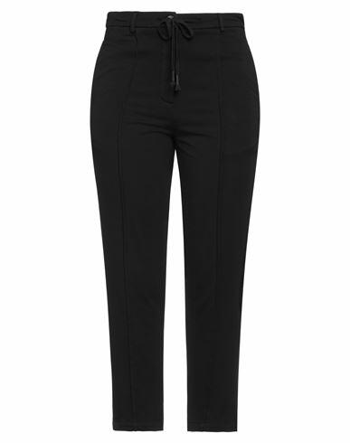 Masnada Woman Pants Black Cotton, Elastane Cover