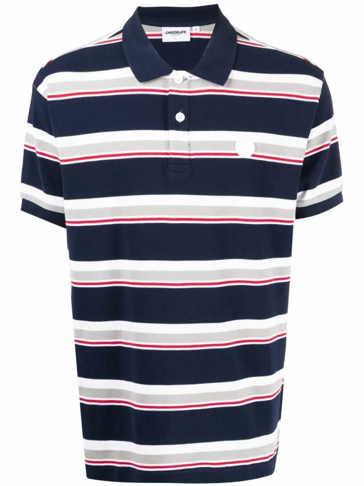 CHOCOOLATE striped polo shirt - Blue Cover