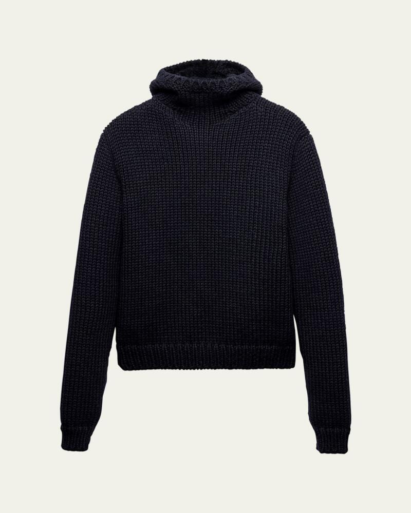 Prada Men's Wool Knit Hoodie Cover