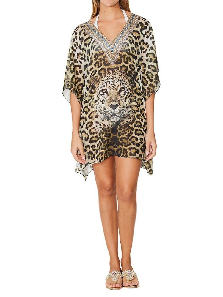 Ranee's Women's Animal Print Cover Up Caftan - Brown Cover