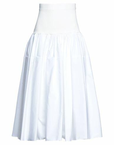 Alexander Mcqueen Woman Midi skirt White Cotton, Viscose, Polyester, Polyamide, Elastane Cover