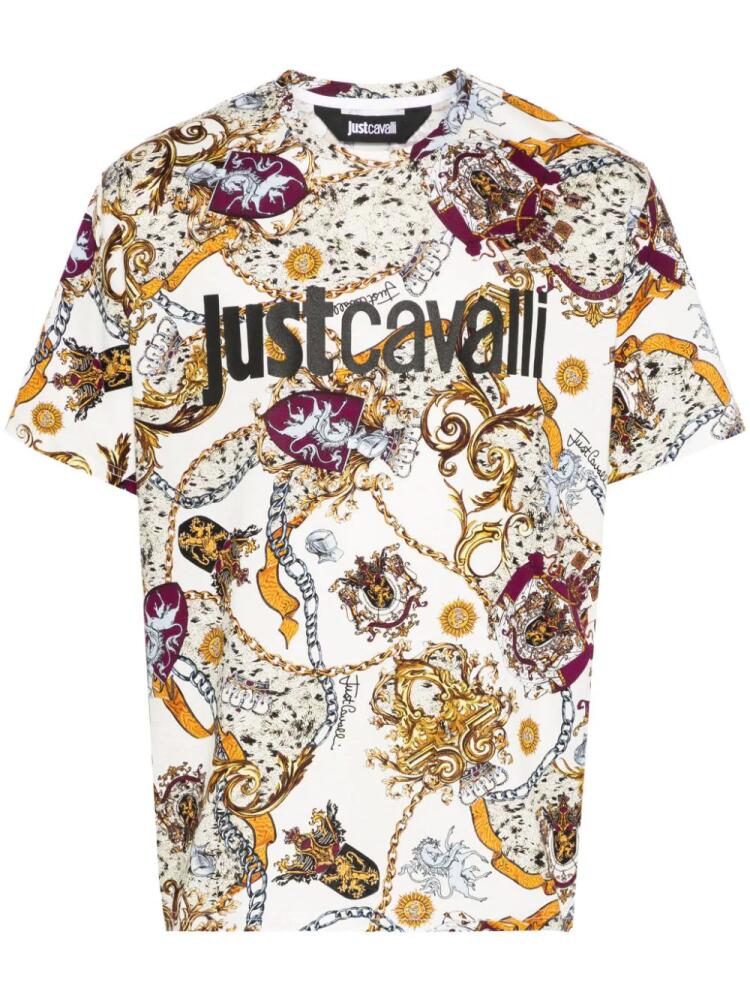 Just Cavalli graphic-print cotton T-shirt - White Cover