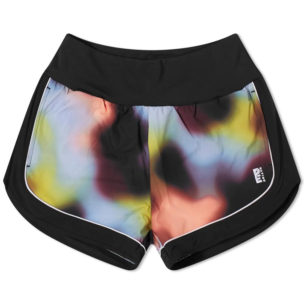 P.E Nation Women's Cyper Shorts in Blur Print Cover