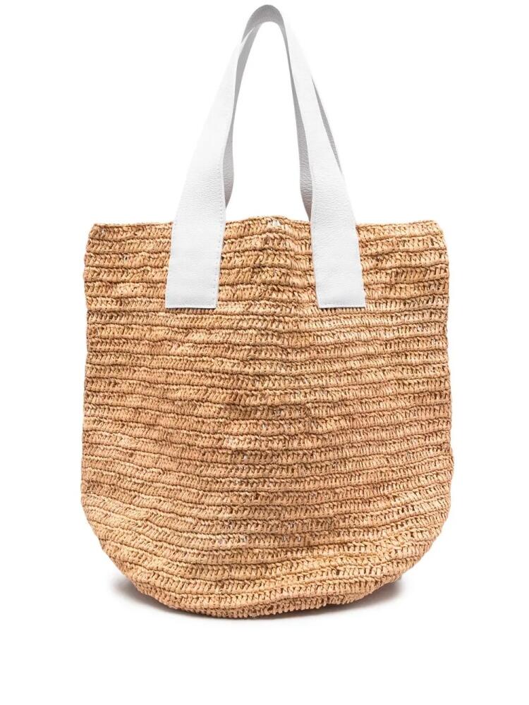 Sensi Studio interwoven-straw oversize tote bag - Neutrals Cover