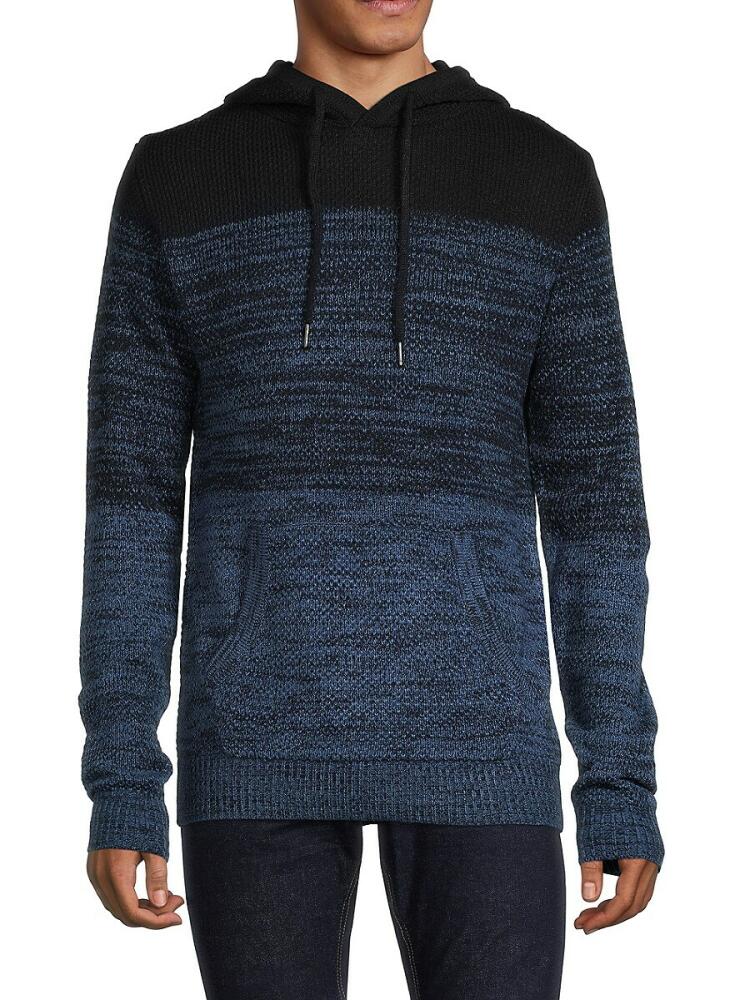 X Ray Men's Tonal Colorblock Hoodie - Blue Cover