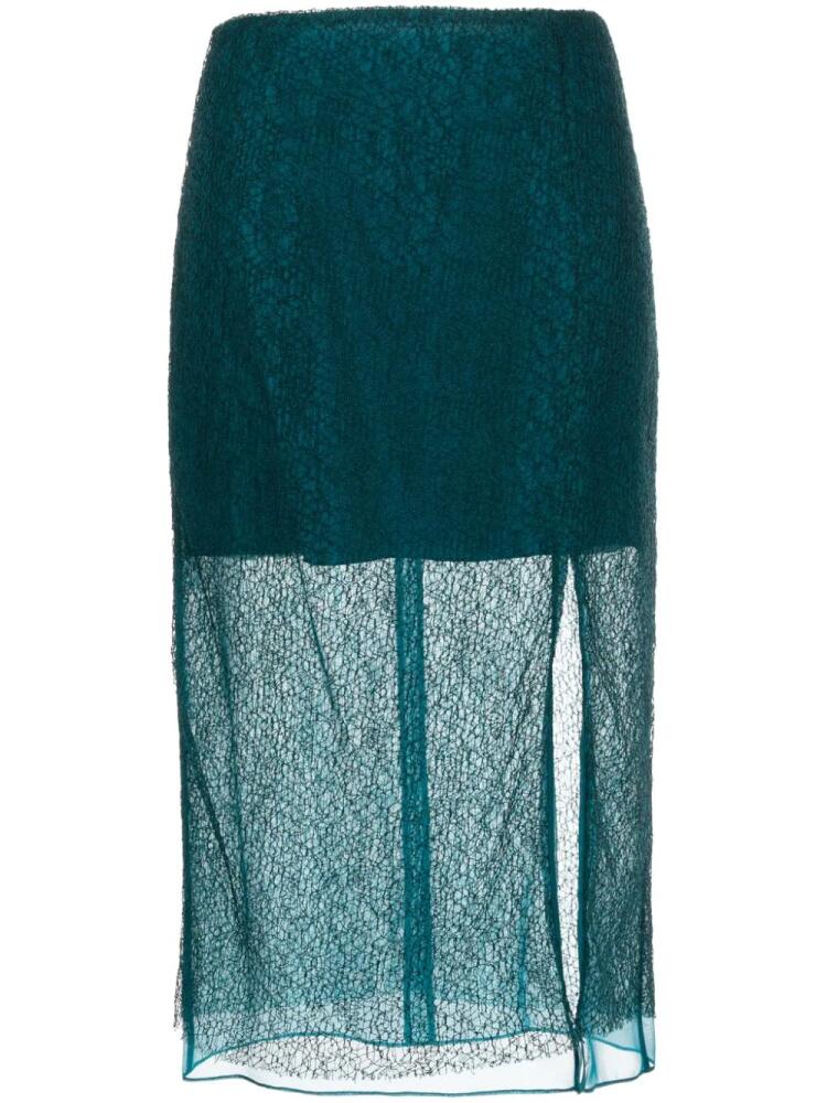 Jason Wu Collection double-layered silk skirt - Green Cover