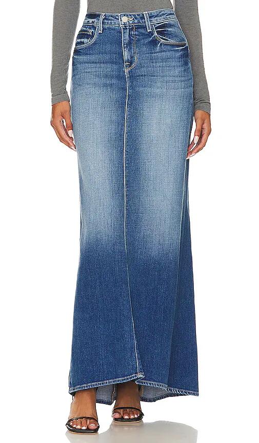 L'AGENCE Kailani Mermaid Skirt in Denim-Dark Cover