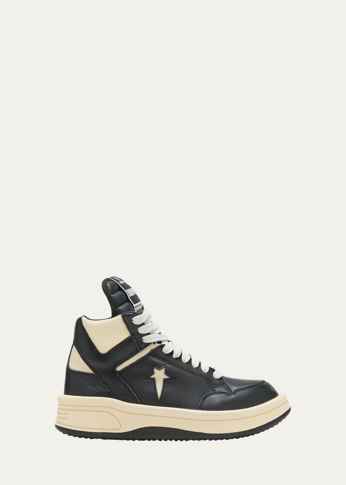 CONVERSE X DRKSHDW X DRKSHDW Bicolor Leather High-Top Sneakers Cover