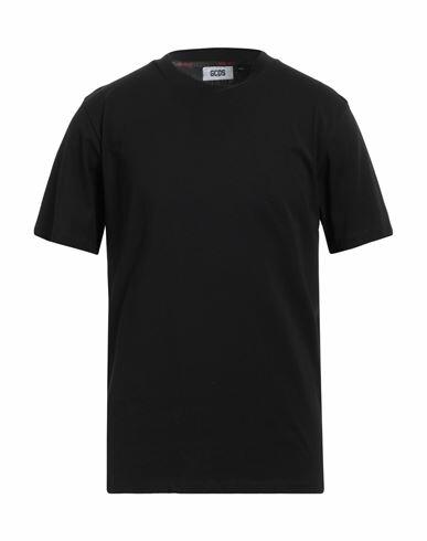 Gcds Man T-shirt Black Cotton Cover