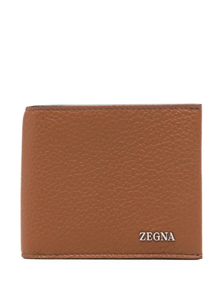 Zegna logo-plaque leather wallet - Brown Cover