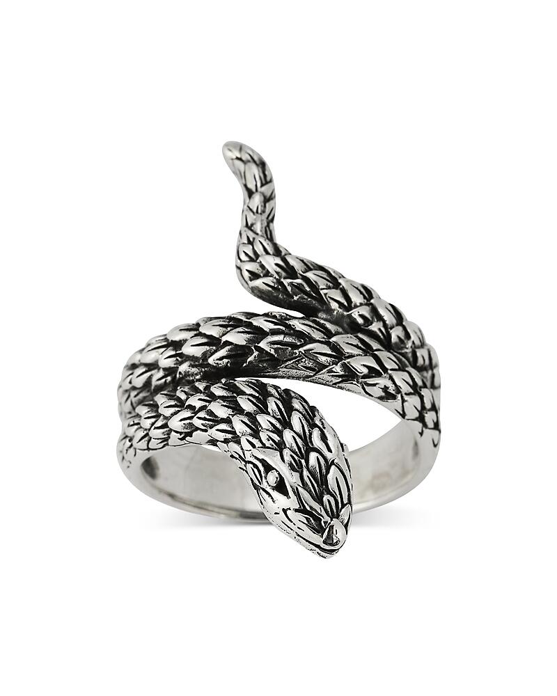 Milanesi And Co Men's Sterling Silver Scaled Snake Coil Ring Cover