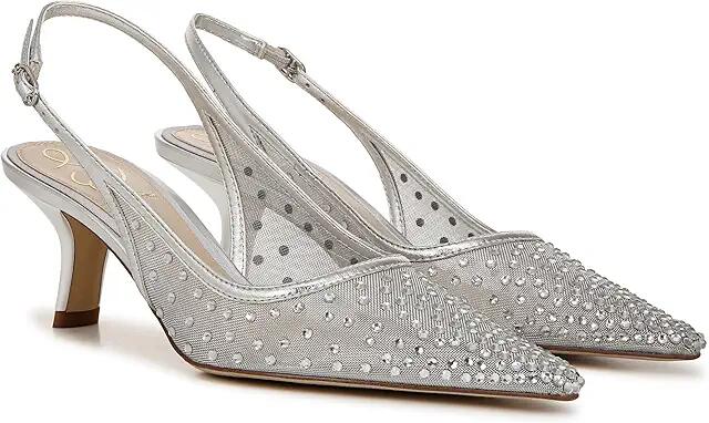 Sam Edelman Bianka Sling Mesh (Soft Silver Mesh) High Heels Cover