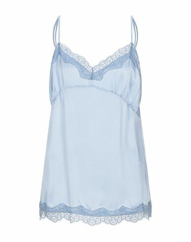 Semicouture Woman Top Sky blue Acetate, Viscose, Polyamide Cover