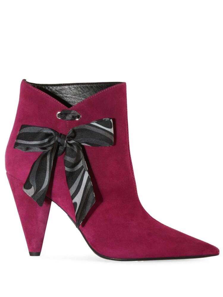 PUCCI Rumore bow-embellished ankle boots - Pink Cover