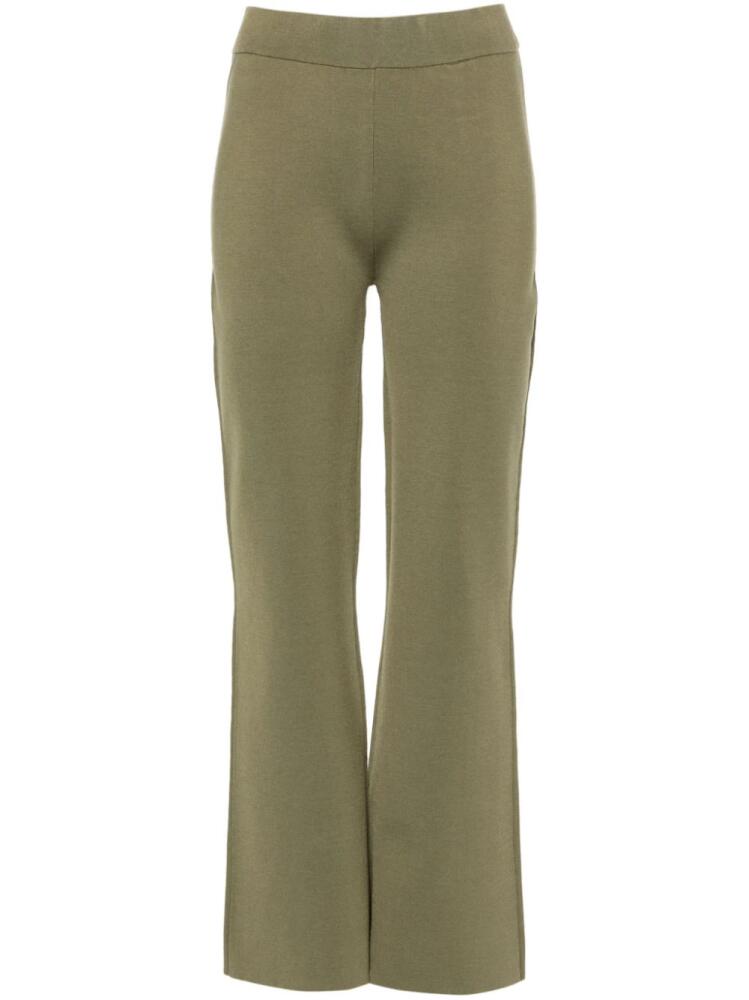 JOSEPH straight stretch-silk trousers - Green Cover