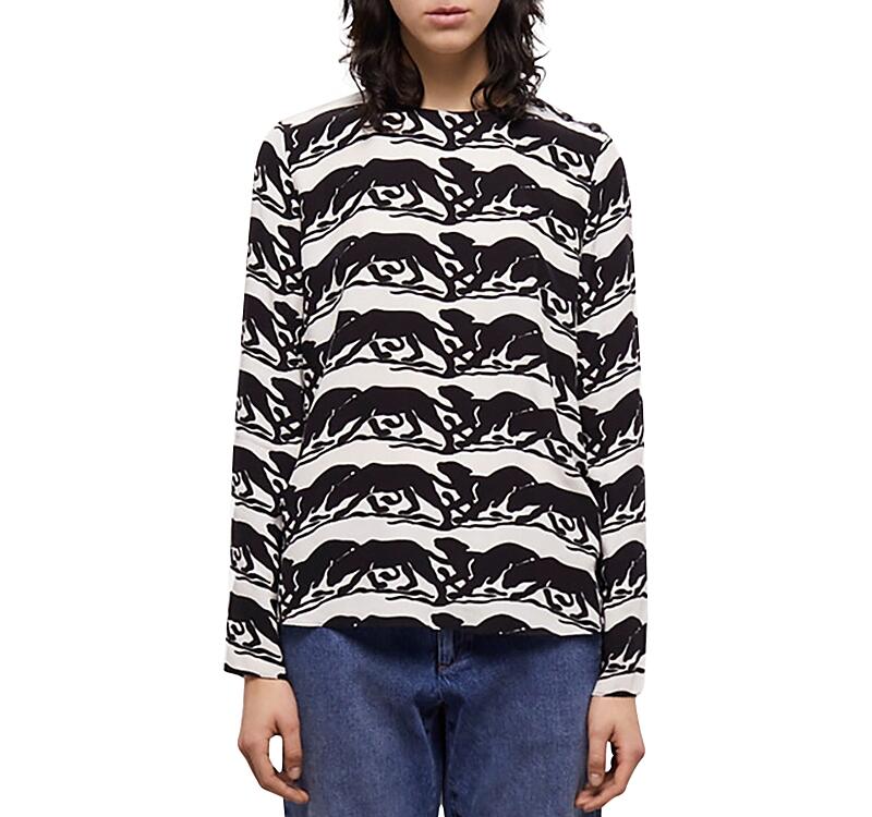 The Kooples Wild Panther Print Blouse Cover