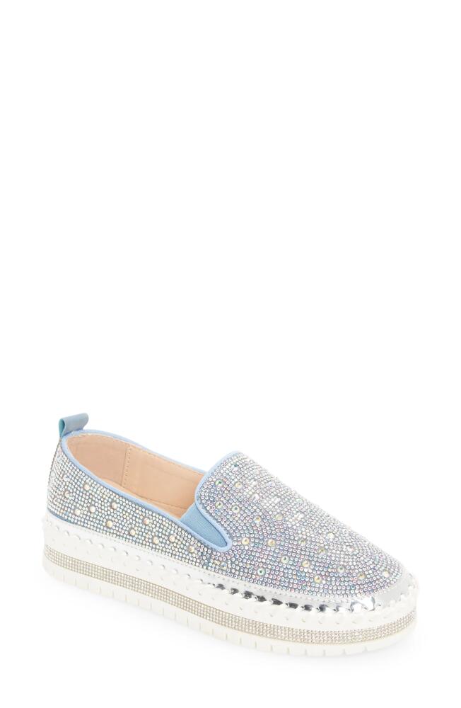 AZALEA WANG Rhinestone Sneaker in Denim Cover