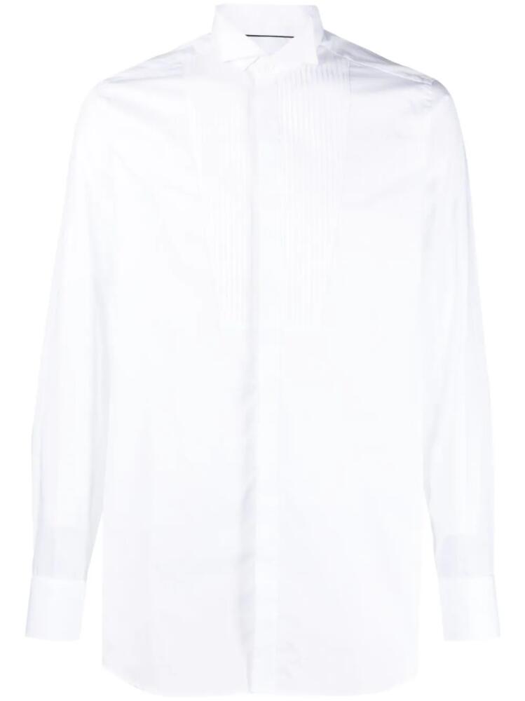 Tintoria Mattei pleat-detail cotton shirt - White Cover