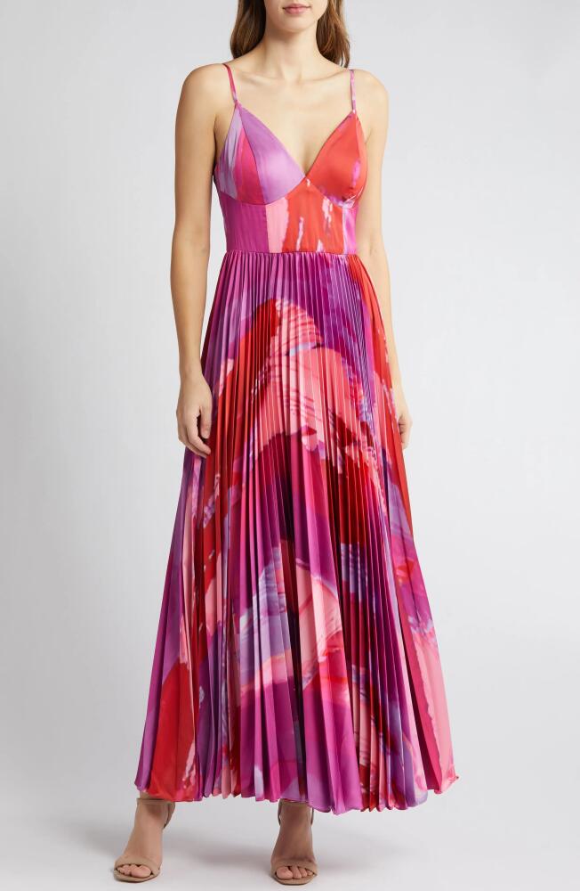 Hutch Hale Empire Waist Gown in Pink Swirl Brushstroke Cover