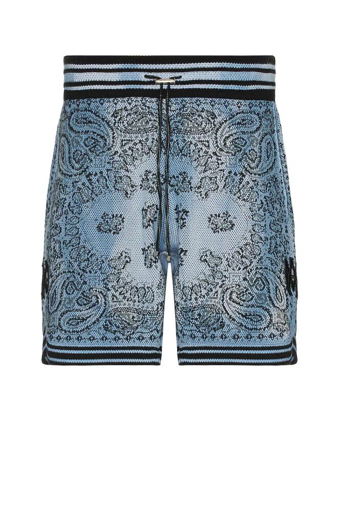 Amiri Bandana Basketball Short in Blue Cover