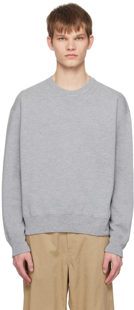 Solid Homme Gray Rib Trim Sweater Cover