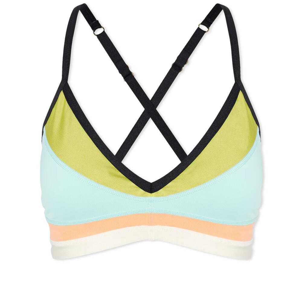 P.E Nation Women's Overland Sports Bra in Aqua Cover