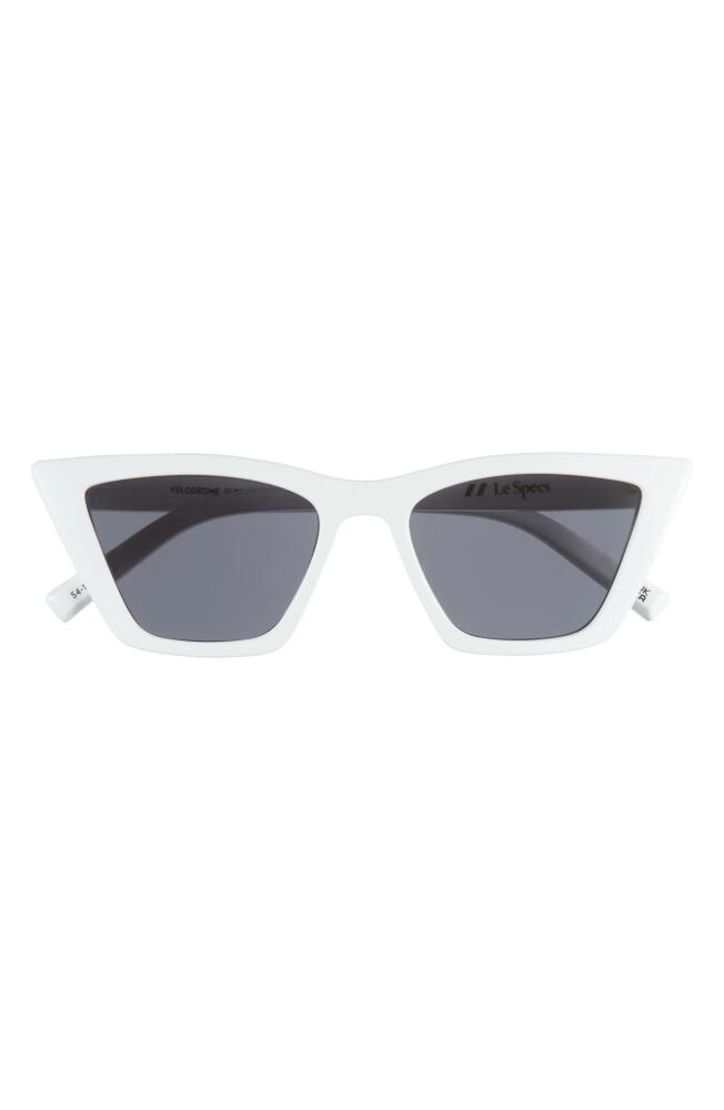 Le Specs Velodrome Cat Eye Sunglasses in White Cover