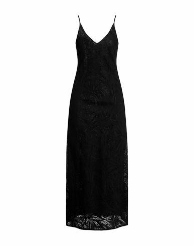 Max Mara Studio Woman Maxi dress Black Cotton, Polyamide Cover