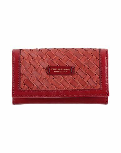 The Bridge Woman Wallet Red Leather Cover