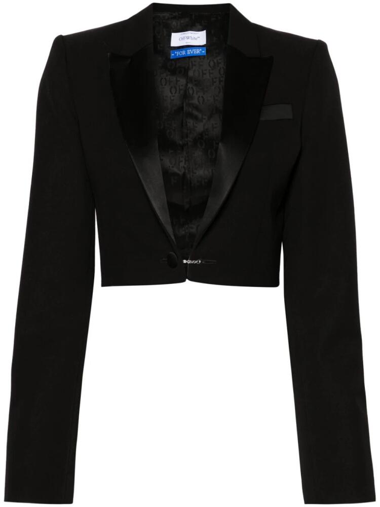 Off-White single-breasted cropped blazer - Black Cover