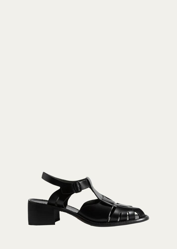 HEREU Pesca Heeled Fisherman Sandals With Ankle Strap Cover