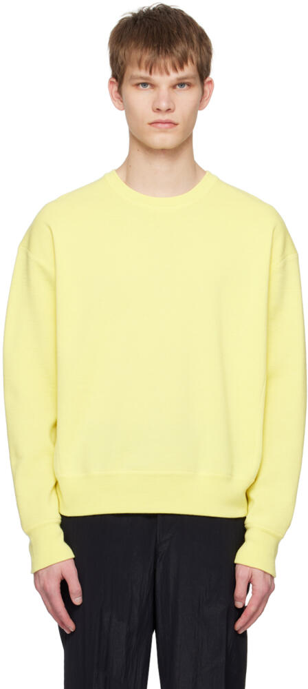 Solid Homme Yellow Rib Trim Sweater Cover