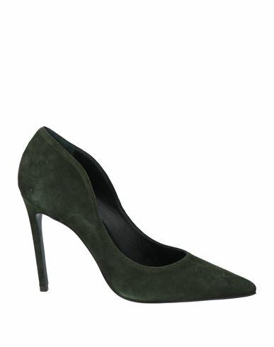 Marc Ellis Woman Pumps Dark green Soft Leather Cover