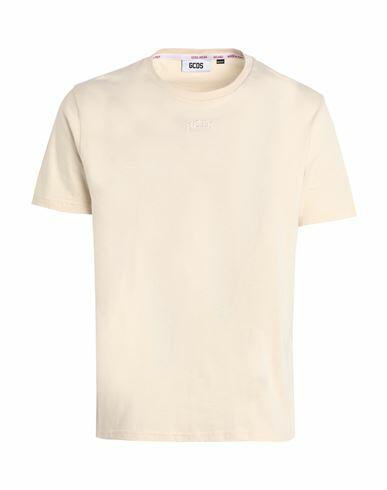 Gcds Man T-shirt Beige Cotton Cover