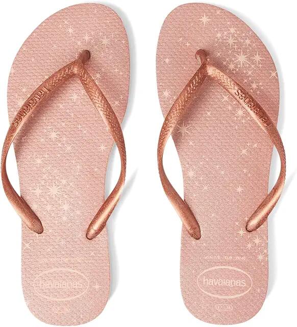 Havaianas Slim Gloss Flip Flop Sandal (Ballet Rose/Golden Blush) Women's Shoes Cover