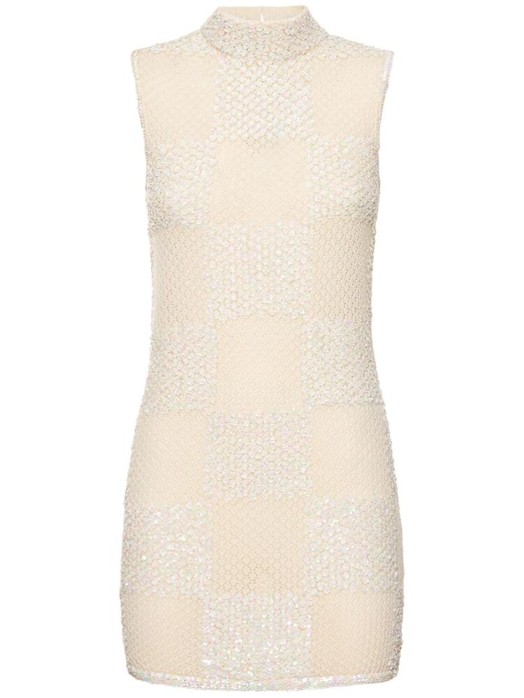 CASABLANCA Sequined Knit Mini Dress Cover